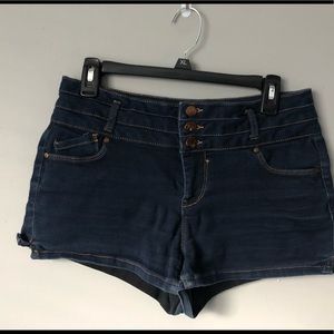 High waisted jean shorts
